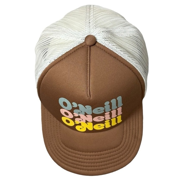 Vintage O’Neill Trucker Hat Brown Beach California Retro Logo Spell Out Surf main image 12